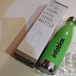 FORCE h2go Infoblox Green Stainless Steel Bottle